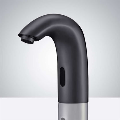 Fontana Florence Commercial Motion Sensor Matte Black Faucet and Automatic Soap Dispenser