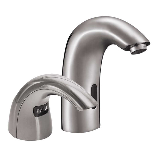 Fontana Florence Touchless Automatic Commercial Sensor Brushed Nickel Faucet and Soap Dispenser
