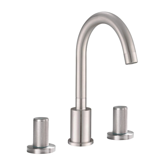 Fontana Gaillard Dual Handle Deck Mounted Brushed Nickel Widespread Sink Faucet