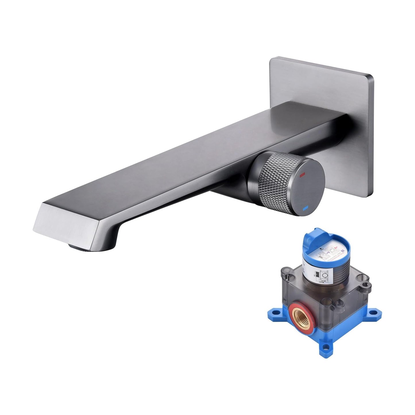 Fontana Gemona Single Handle Gun Metal Gray Wall Mounted Faucet