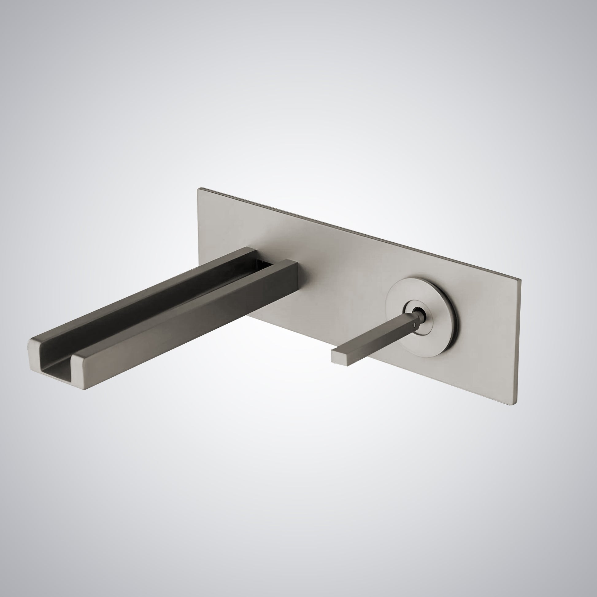 Fontana Georges 1.2 GPM Hot and Cold Single Handle Wall Mounted Brushed Nickel Faucet