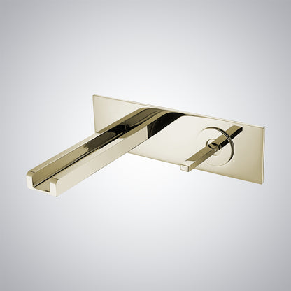 Fontana Georges 1.2 GPM Hot and Cold Single Handle Wall Mounted Champagne Faucet