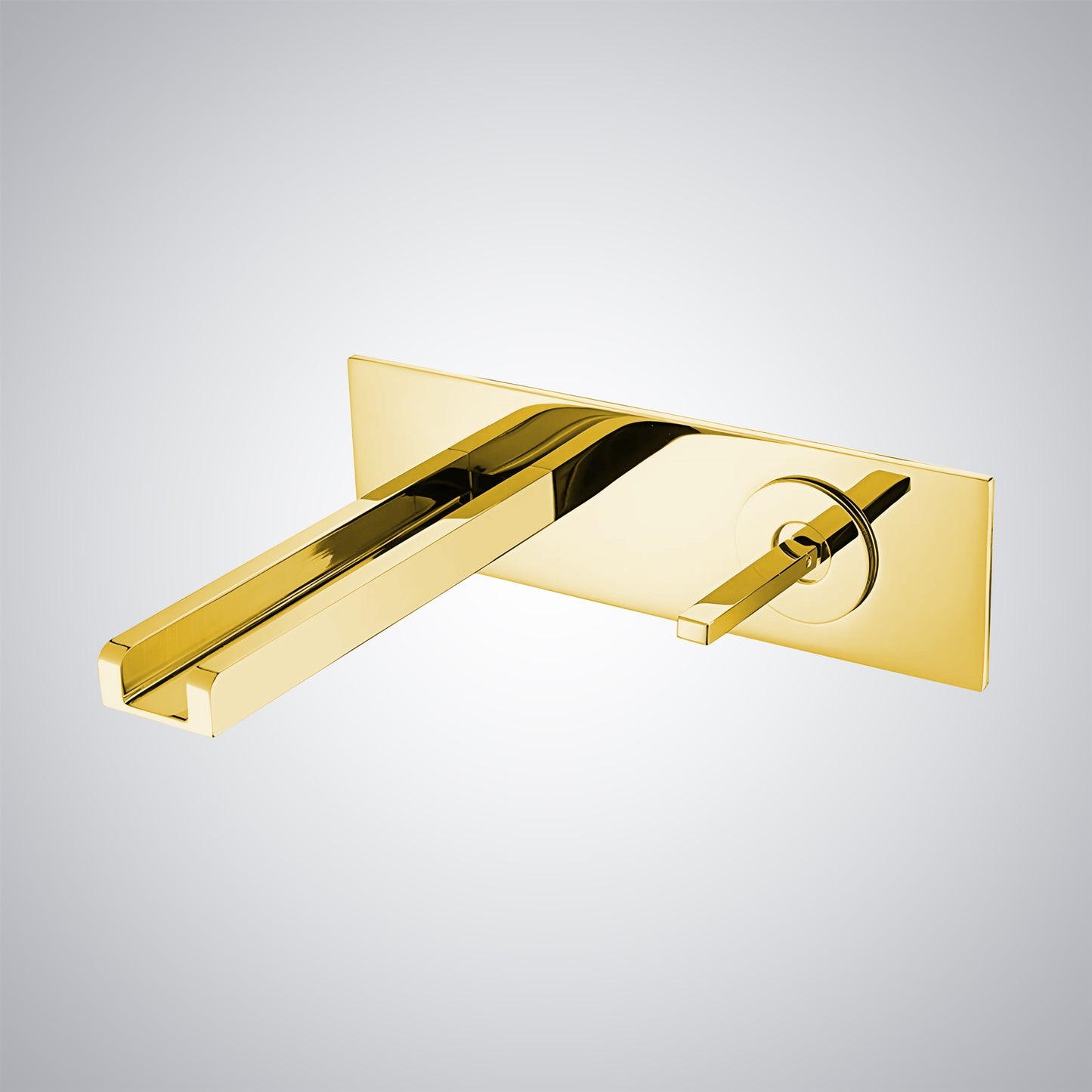 Fontana Georges 1.2 GPM Hot and Cold Single Handle Wall Mounted Gold Faucet