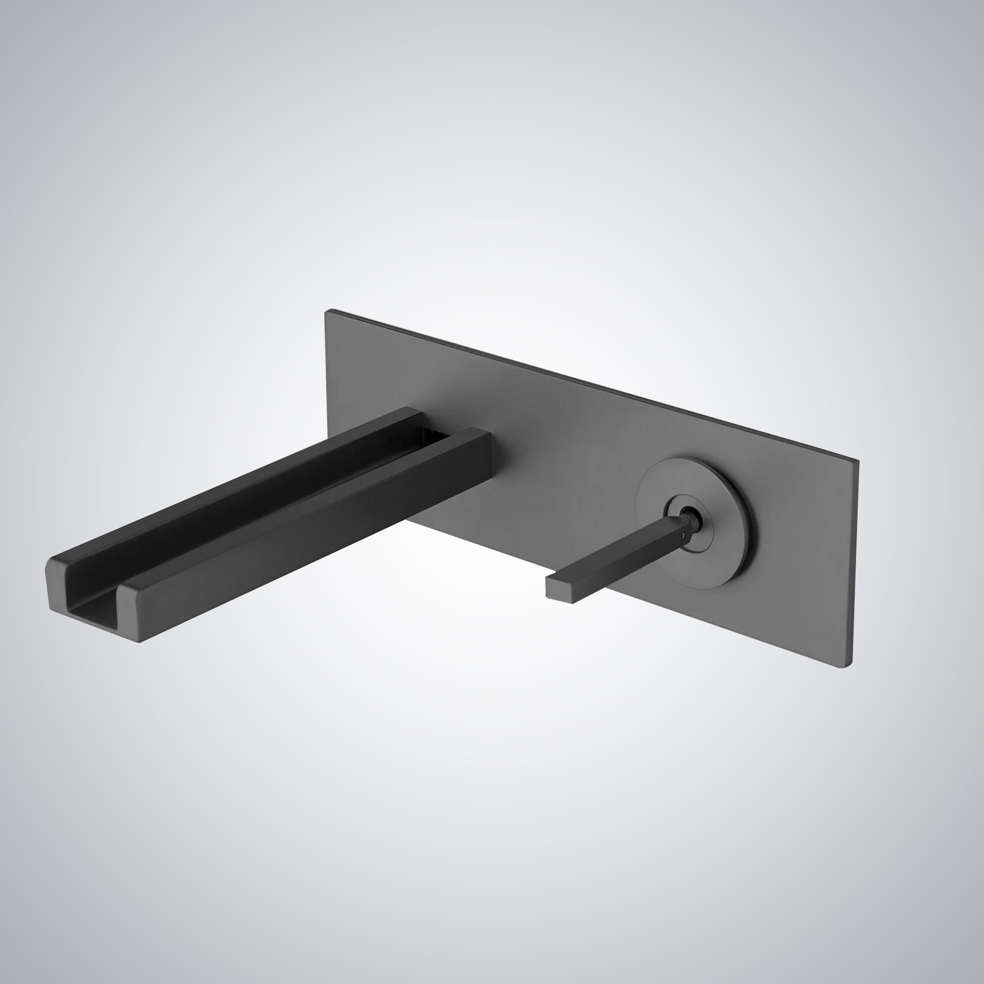 Fontana Georges 1.2 GPM Hot and Cold Single Handle Wall Mounted Gun Metal Gray Faucet