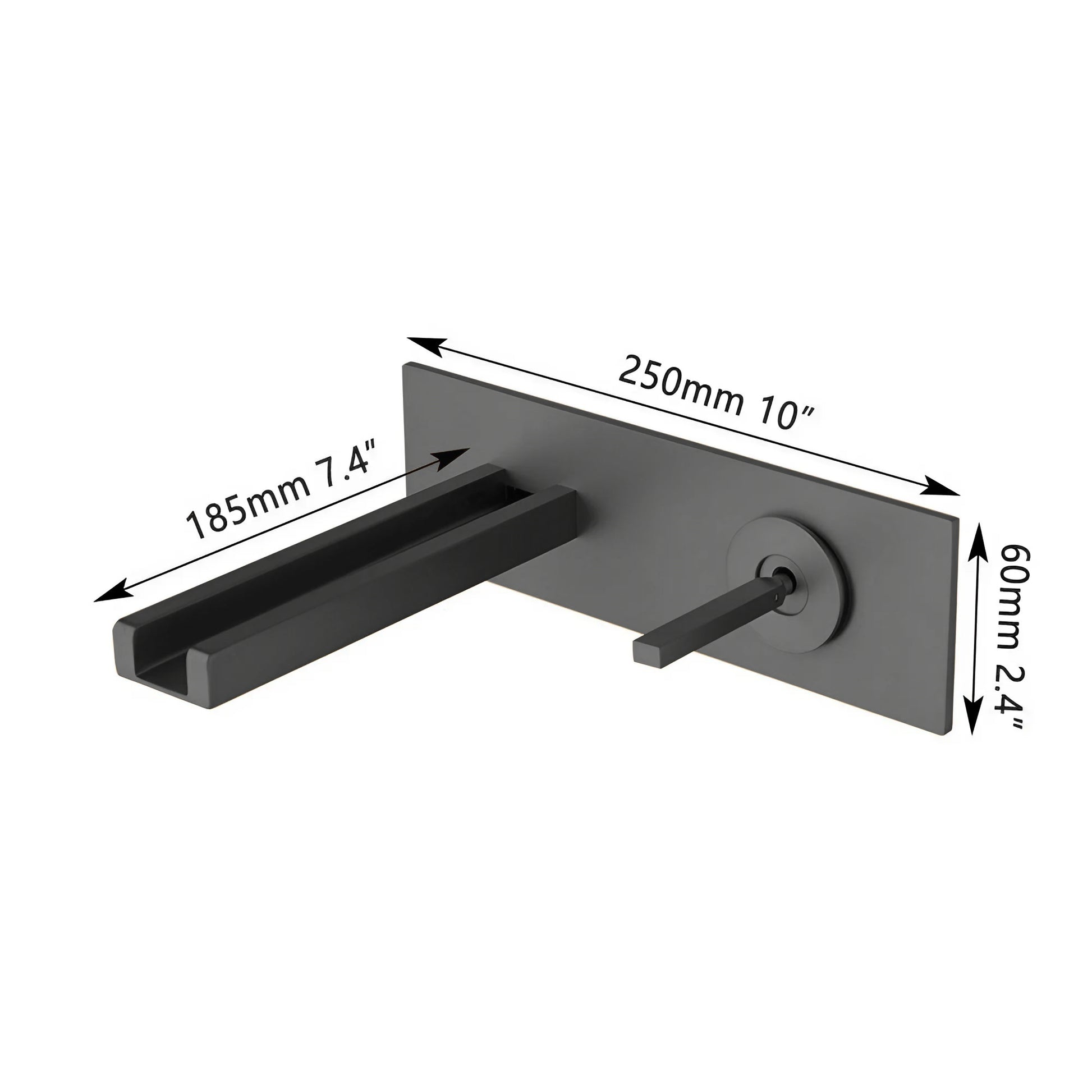 Fontana Georges 1.2 GPM Hot and Cold Single Handle Wall Mounted Gun Metal Gray Faucet