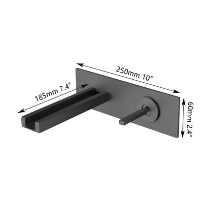 Fontana Georges 1.2 GPM Hot and Cold Single Handle Wall Mounted Gun Metal Gray Faucet