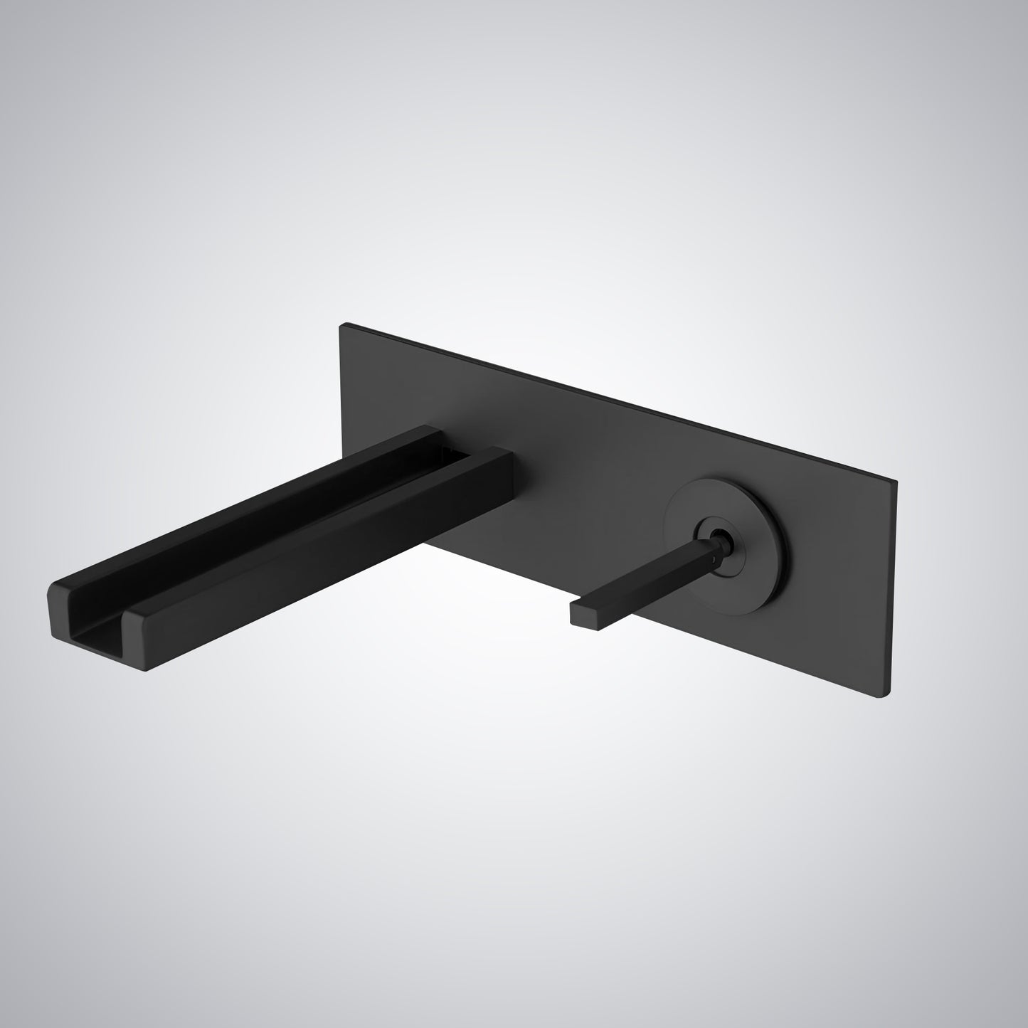 Fontana Georges 1.2 GPM Hot and Cold Single Handle Wall Mounted Matte Black Faucet