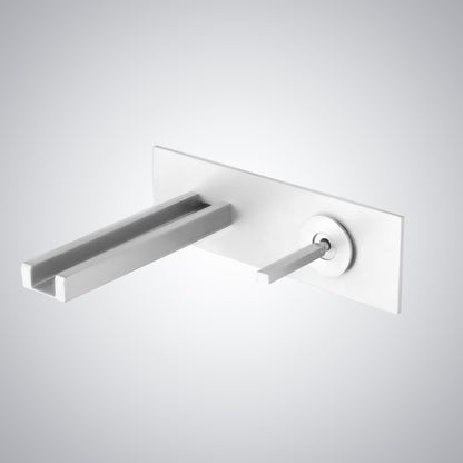 Fontana Georges 1.2 GPM Hot and Cold Single Handle Wall Mounted Matte White Faucet