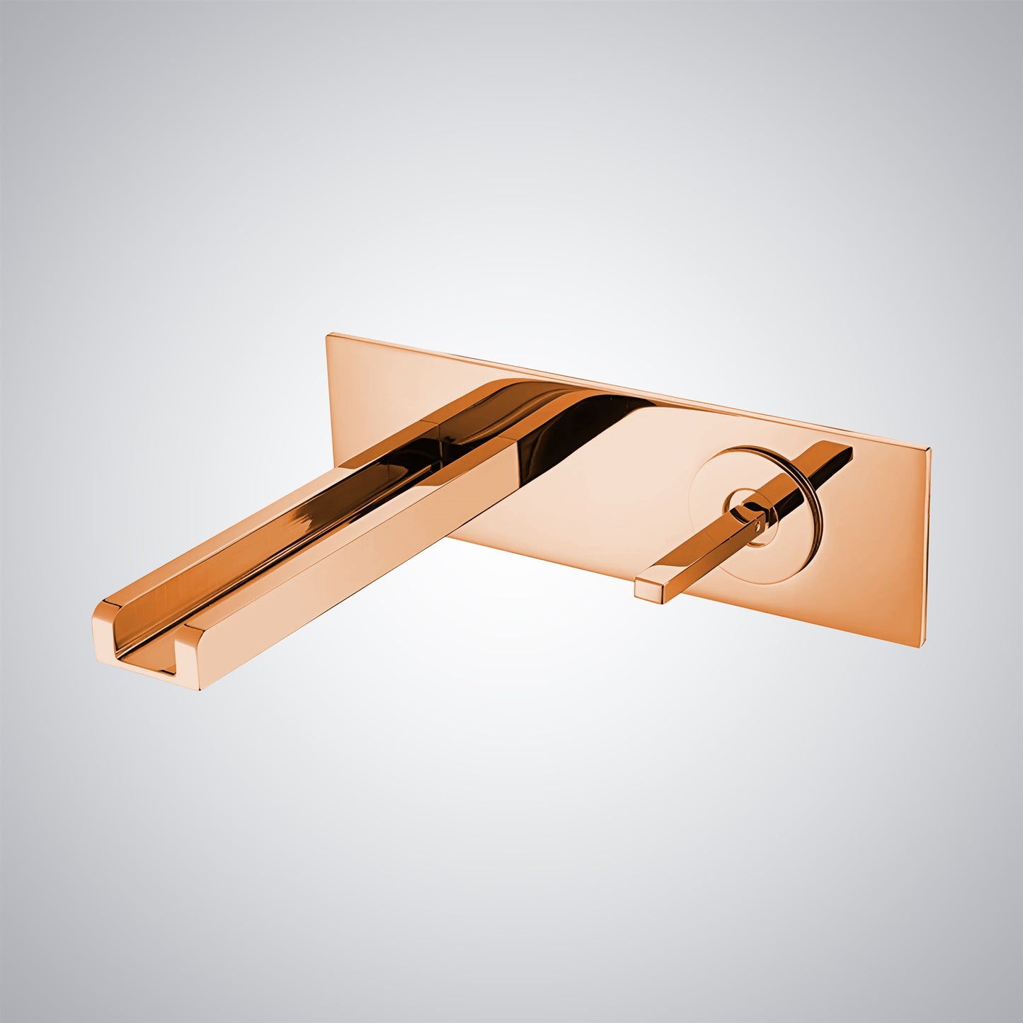 Fontana Georges 1.2 GPM Hot and Cold Single Handle Wall Mounted Rose Gold Faucet