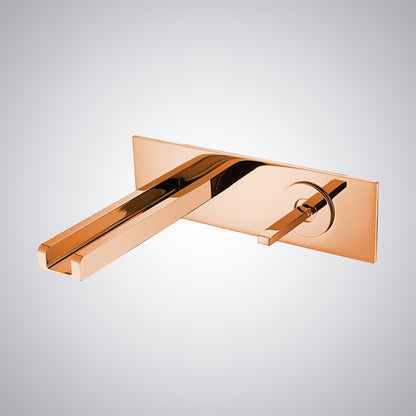 Fontana Georges 1.2 GPM Hot and Cold Single Handle Wall Mounted Rose Gold Faucet