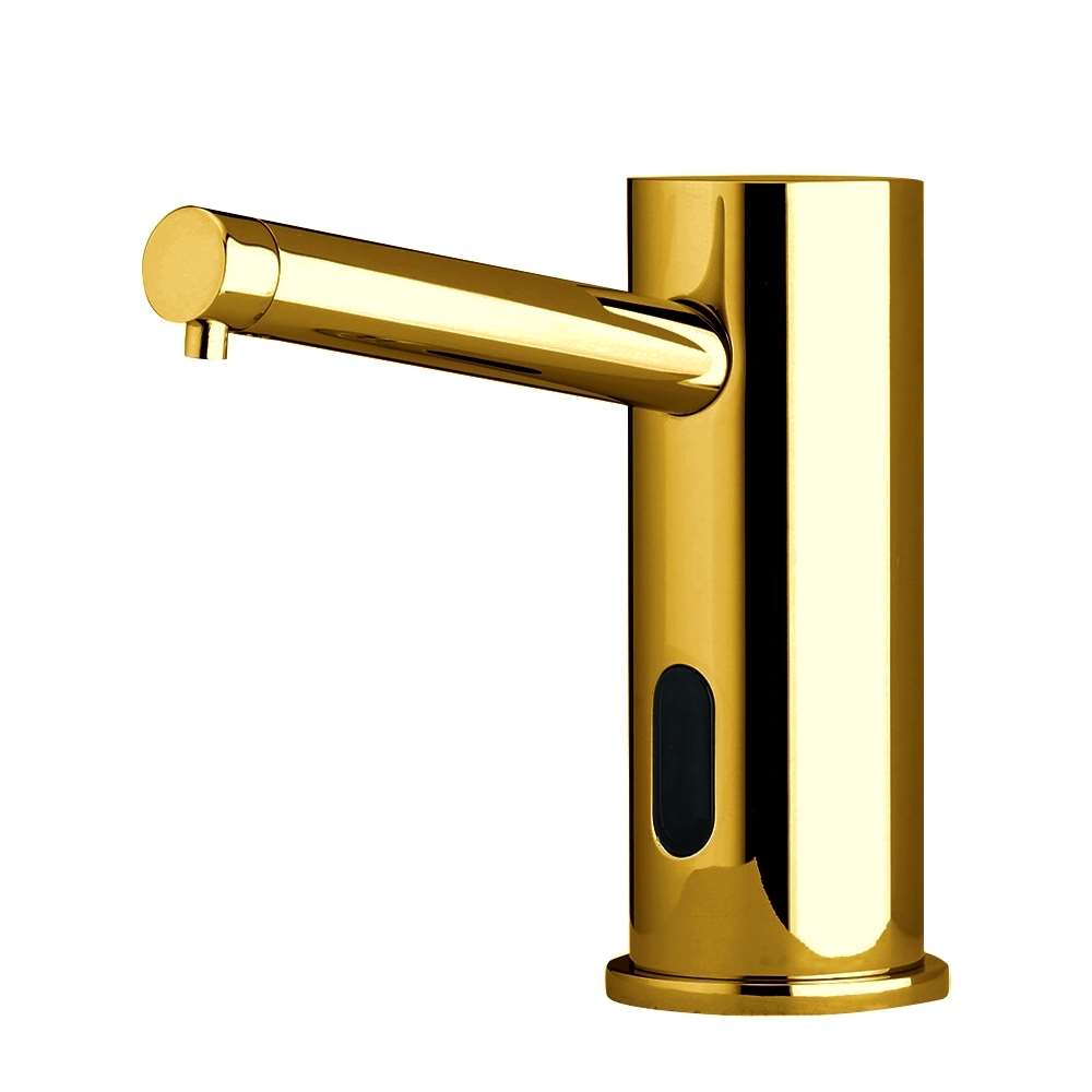 Fontana Gooseneck Dual Commercial Automatic Sensor Gold Faucet and Soap Dispenser