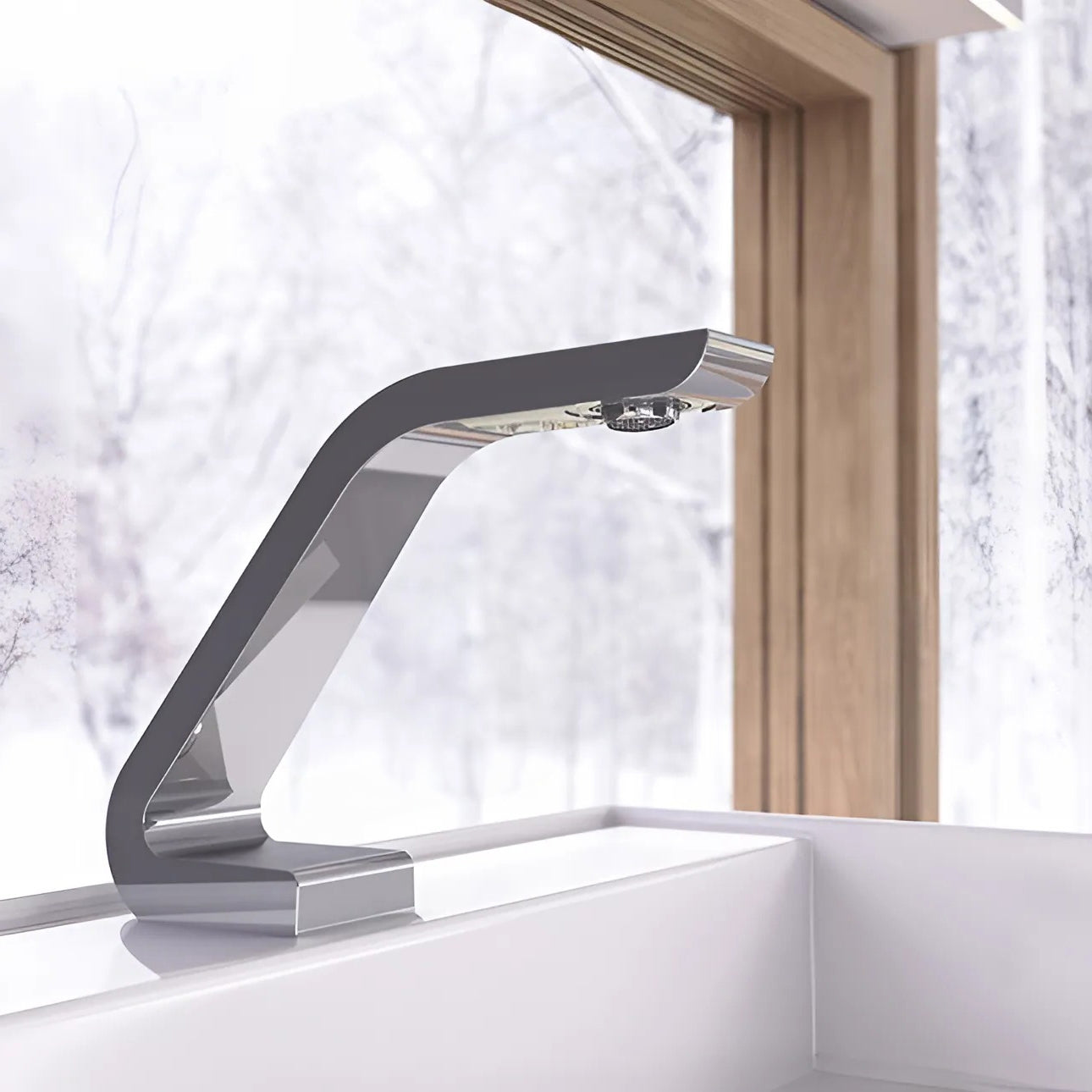Fontana Kourou Polished Chrome Touchless Deck Mounted Faucet