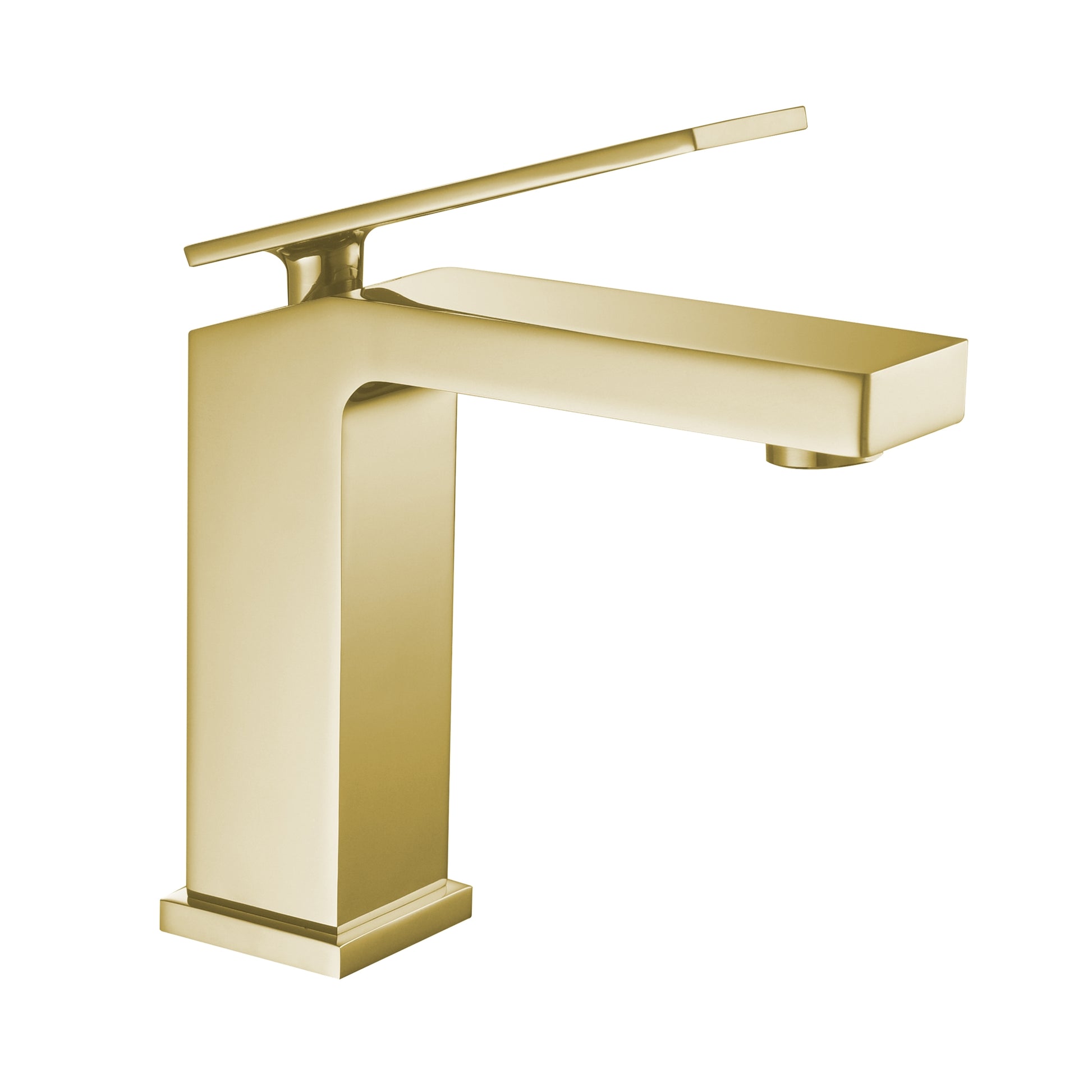Fontana Lanusei 1.2 GPM Single Handle Deck Mounted Brushed Gold Faucet