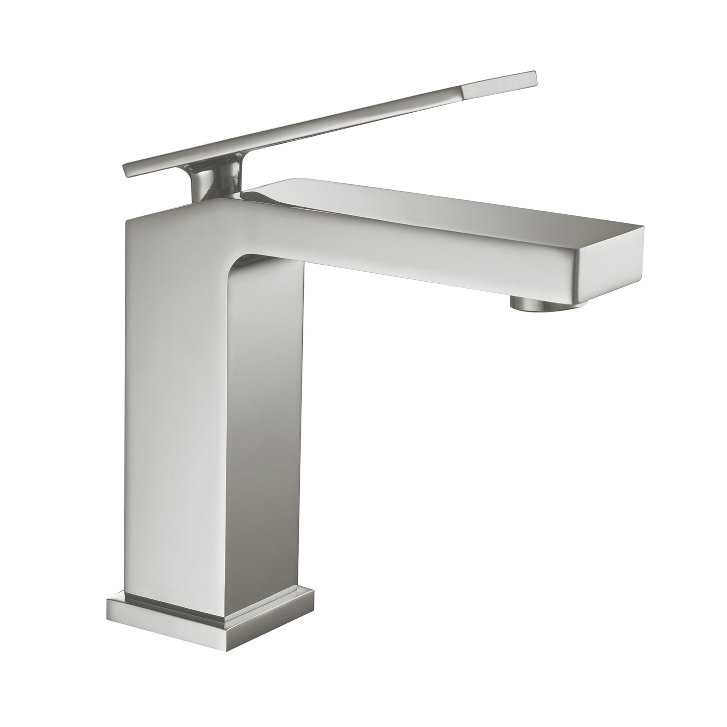 Fontana Lanusei 1.2 GPM Single Handle Deck Mounted Brushed Nickel Faucet