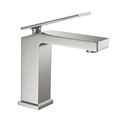 Fontana Lanusei 1.2 GPM Single Handle Deck Mounted Brushed Nickel Faucet