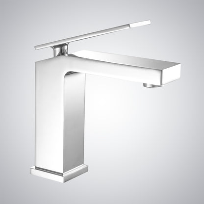 Fontana Lanusei 1.2 GPM Single Handle Deck Mounted Matte White Faucet