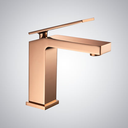 Fontana Lanusei 1.2 GPM Single Handle Deck Mounted Rose Gold Faucet