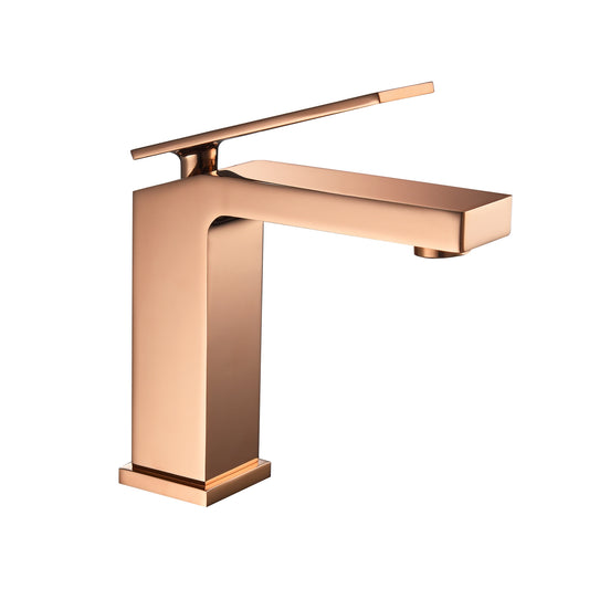 Fontana Lanusei 1.2 GPM Single Handle Deck Mounted Rose Gold Faucet