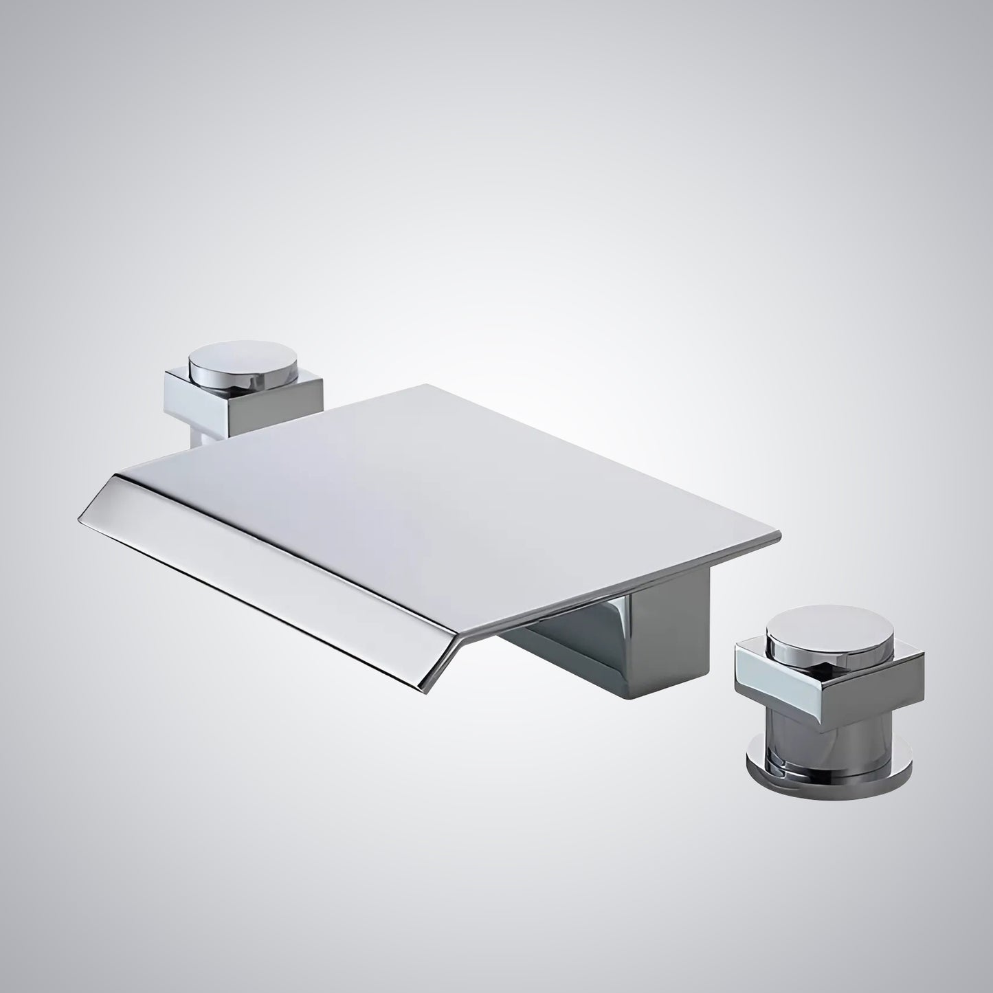 Fontana Laye 1.2 GPM Deck Mounted Waterfall Thermostatic Chrome Sink Faucet