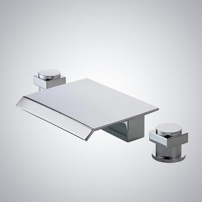 Fontana Laye 1.2 GPM Deck Mounted Waterfall Thermostatic Chrome Sink Faucet