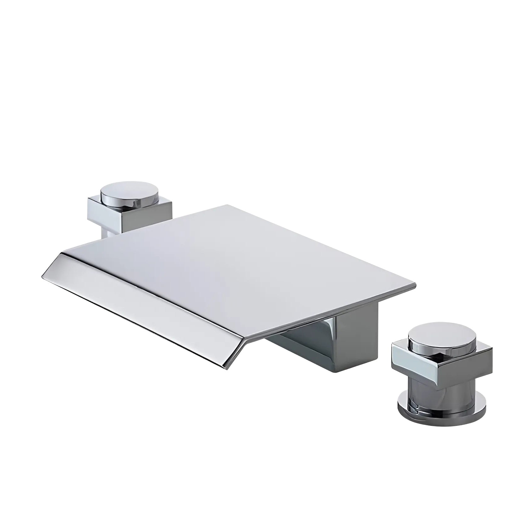 Fontana Laye 1.2 GPM Deck Mounted Waterfall Thermostatic Chrome Sink Faucet