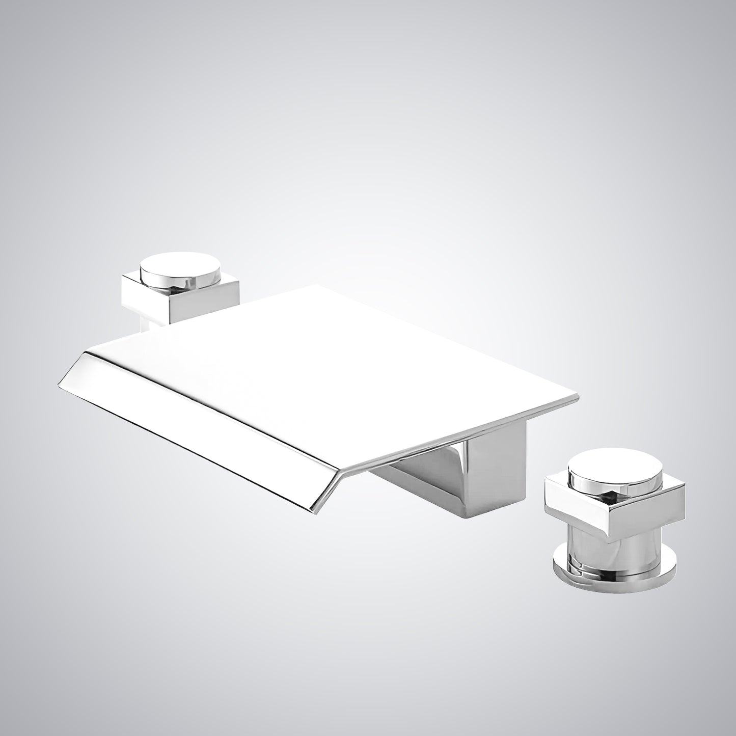 Fontana Laye 1.2 GPM Deck Mounted Waterfall Thermostatic Matte White Sink Faucet