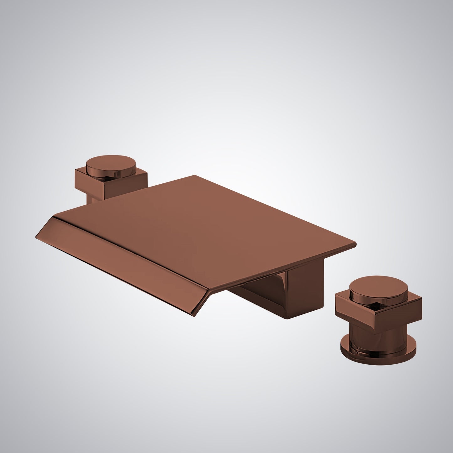 Fontana Laye 1.2 GPM Deck Mounted Waterfall Thermostatic Oil Rubbed Bronze Sink Faucet