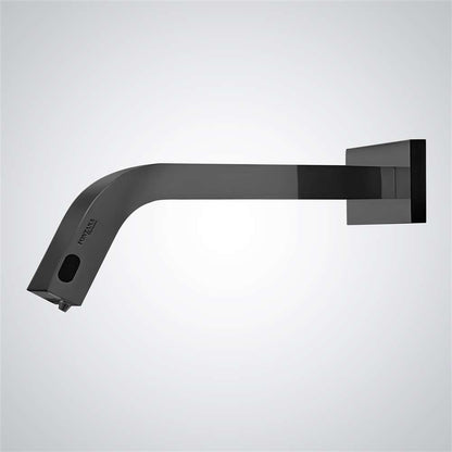 Fontana Le Havre 2 in 1 Wall Mount Touchless Light Matte Black Faucet and Soap Dispenser