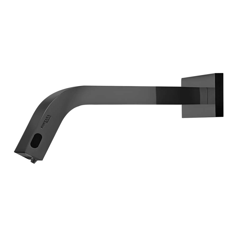 Fontana Le Havre 2 in 1 Wall Mount Touchless Light Matte Black Faucet and Soap Dispenser
