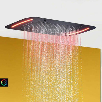 Fontana Le Havre Large LED Touch Panel Controlled Ceiling Mounted Shower Head