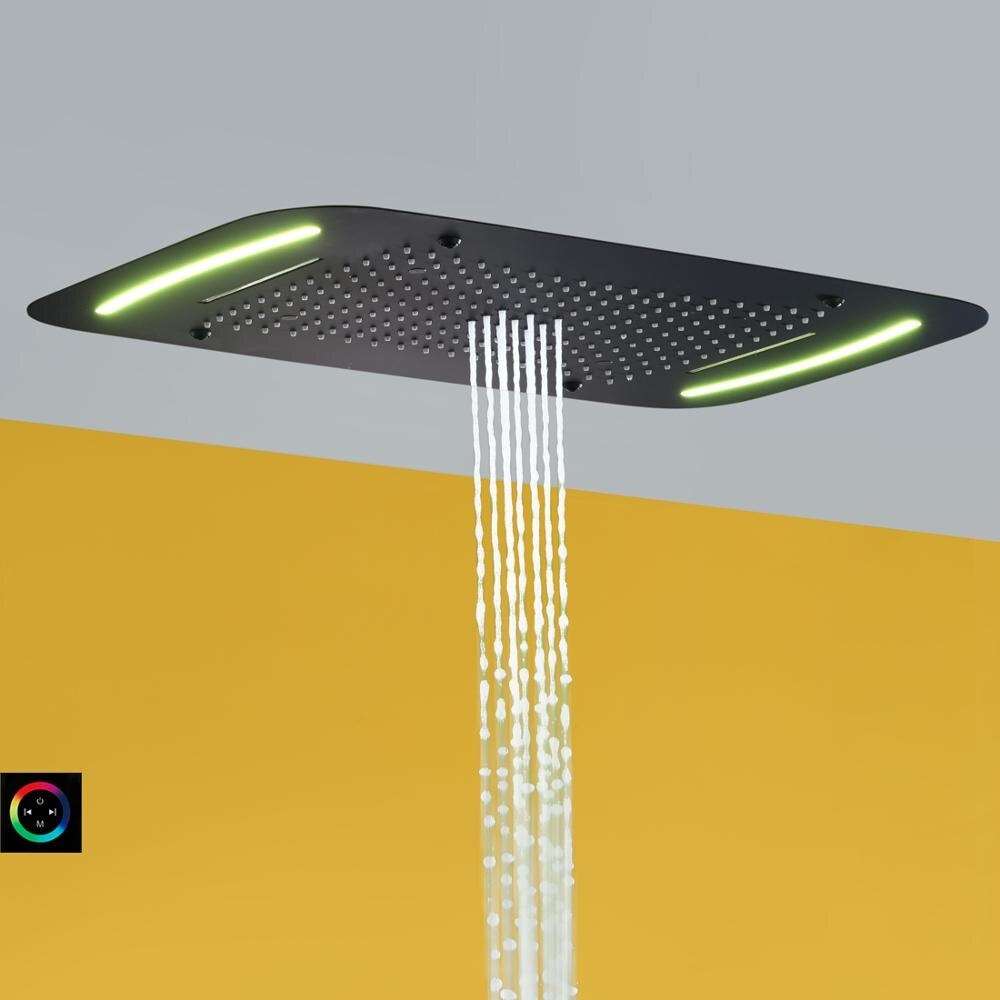 Fontana Le Havre Large LED Touch Panel Controlled Ceiling Mounted Shower Head