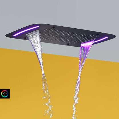 Fontana Le Havre Large LED Touch Panel Controlled Ceiling Mounted Shower Head
