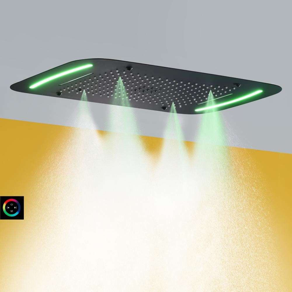 Fontana Le Havre Large LED Touch Panel Controlled Ceiling Mounted Shower Head