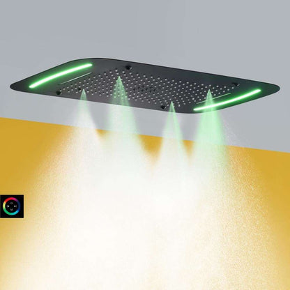 Fontana Le Havre Large LED Touch Panel Controlled Ceiling Mounted Shower Head