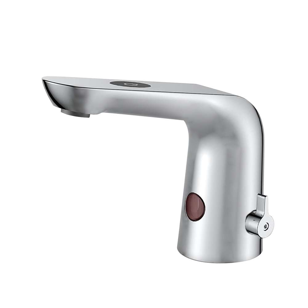 Fontana Le Havre Motion Sensor Brushed Nickel Faucet and Automatic Deck Mount Soap Dispenser