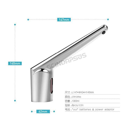 Fontana Le Havre Motion Sensor Brushed Nickel Faucet and Automatic Deck Mount Soap Dispenser