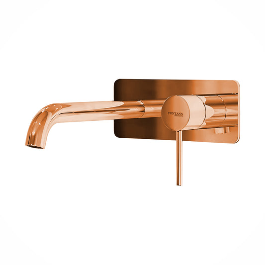Fontana Lierna Single Handle Rose Gold Wall Mounted Faucet