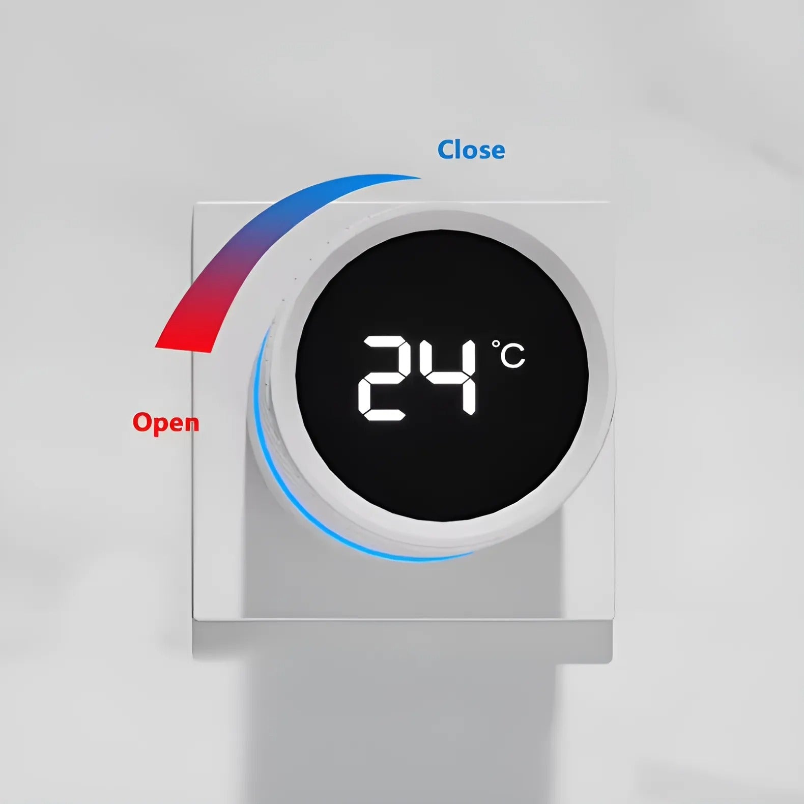 Fontana Lievin Single Handle Wall Mounted Matte White Faucet With Digital Mixer