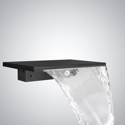 Fontana Loches 1.2 GPM Waterfall Single Knob Touchless Black Faucet
