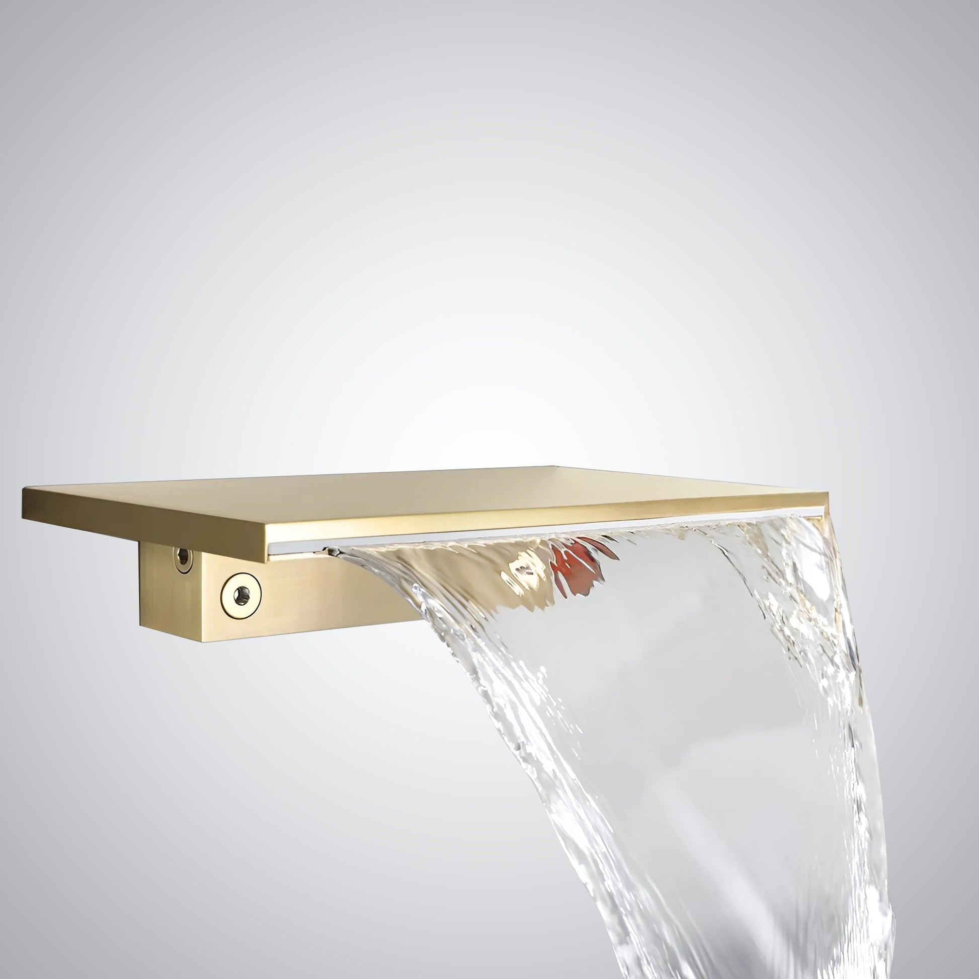 Fontana Loches 1.2 GPM Waterfall Single Knob Touchless Brushed Gold Faucet