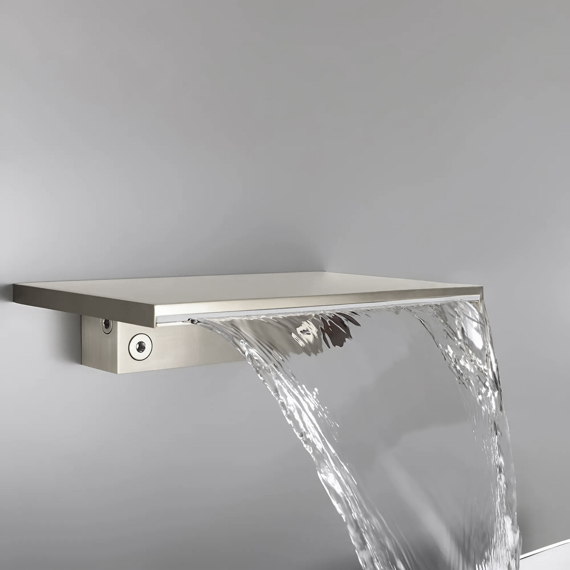 Fontana Loches 1.2 GPM Waterfall Single Knob Touchless Brushed Nickel Faucet