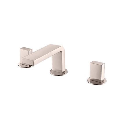 Fontana Luarca 4" Centerset Deck Mounted Dual Handle Thermostatic Brushed Nickel Sink Faucet