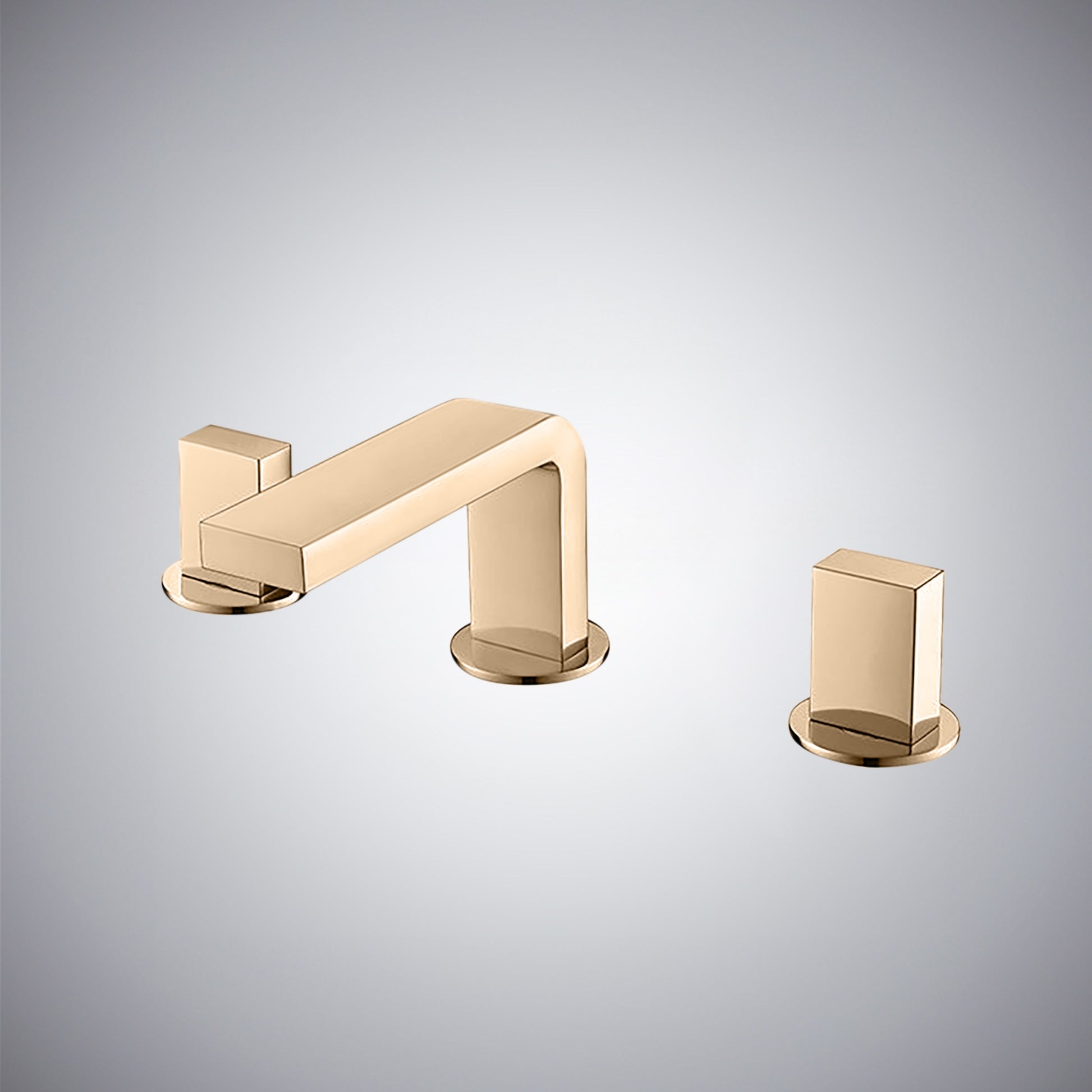 Fontana Luarca 4" Centerset Deck Mounted Dual Handle Thermostatic Champagne Sink Faucet