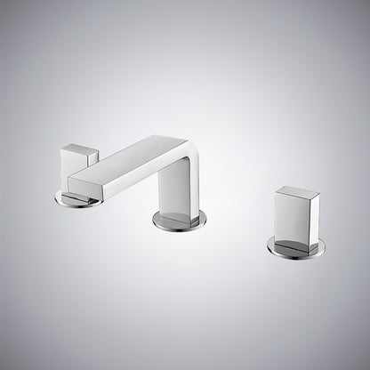 Fontana Luarca 4" Centerset Deck Mounted Dual Handle Thermostatic Chrome Sink Faucet