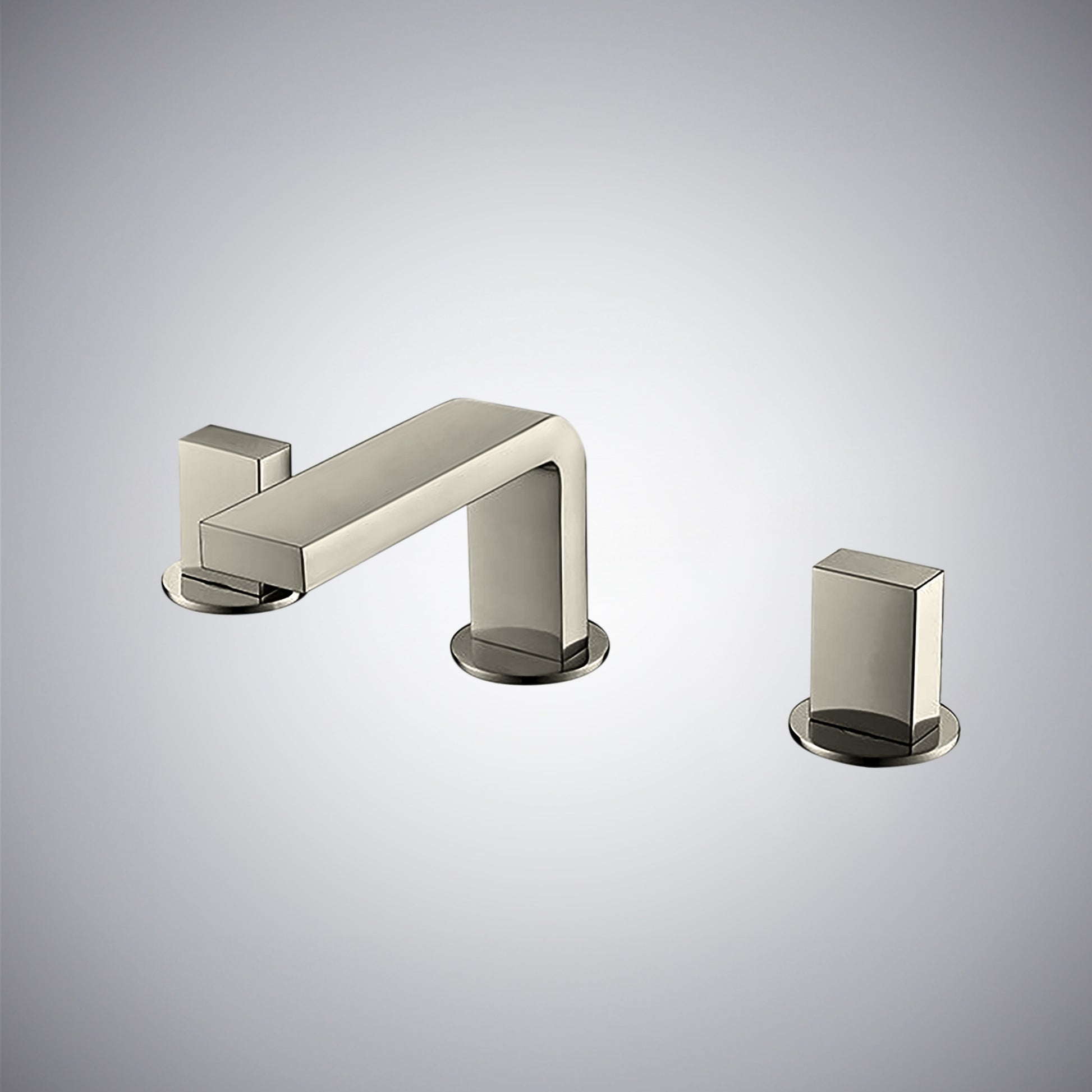 Fontana Luarca 4" Centerset Deck Mounted Dual Handle Thermostatic Gun Metal Gray Sink Faucet