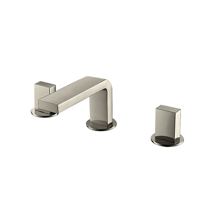 Fontana Luarca 4" Centerset Deck Mounted Dual Handle Thermostatic Gun Metal Gray Sink Faucet