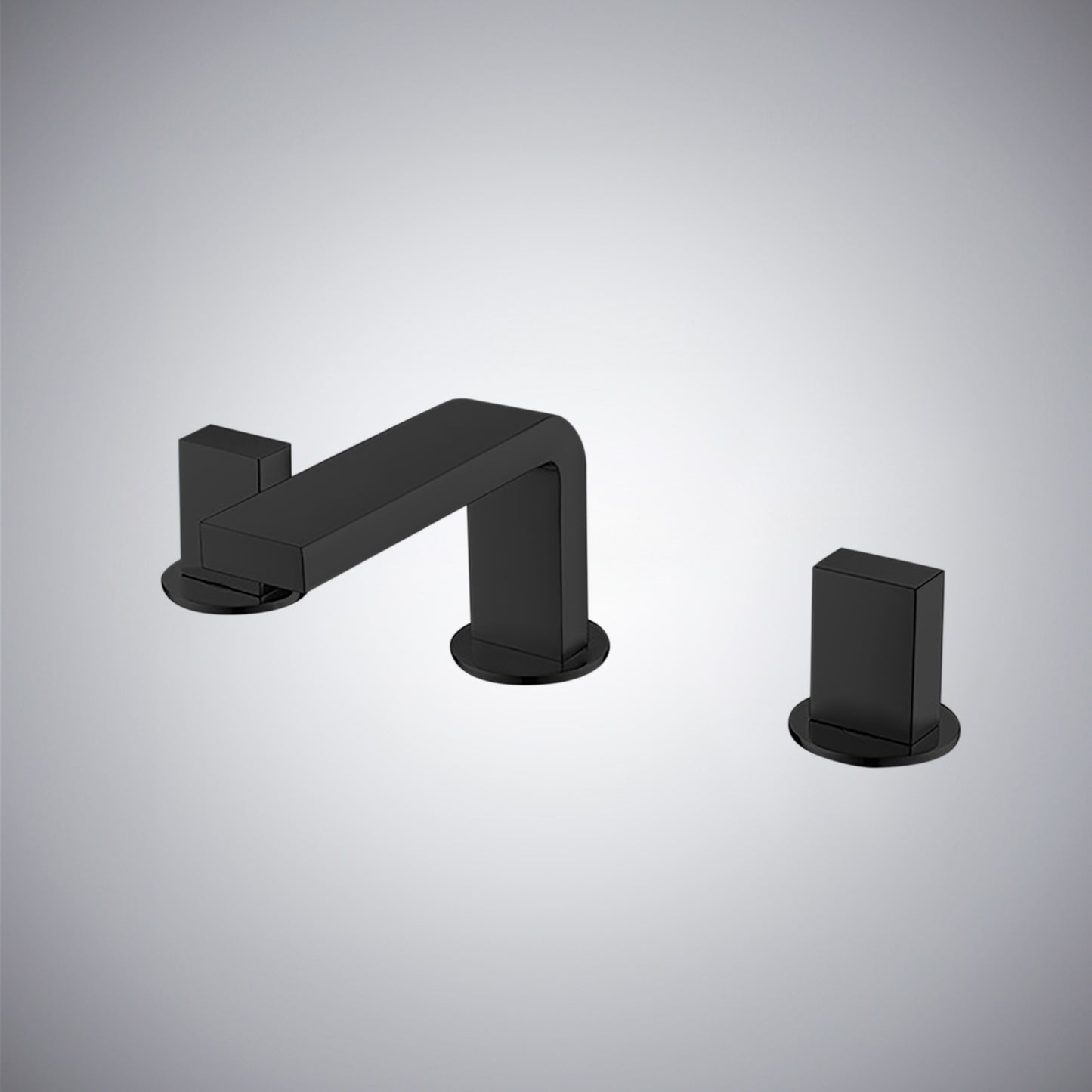 Fontana Luarca 4" Centerset Deck Mounted Dual Handle Thermostatic Matte Black Sink Faucet