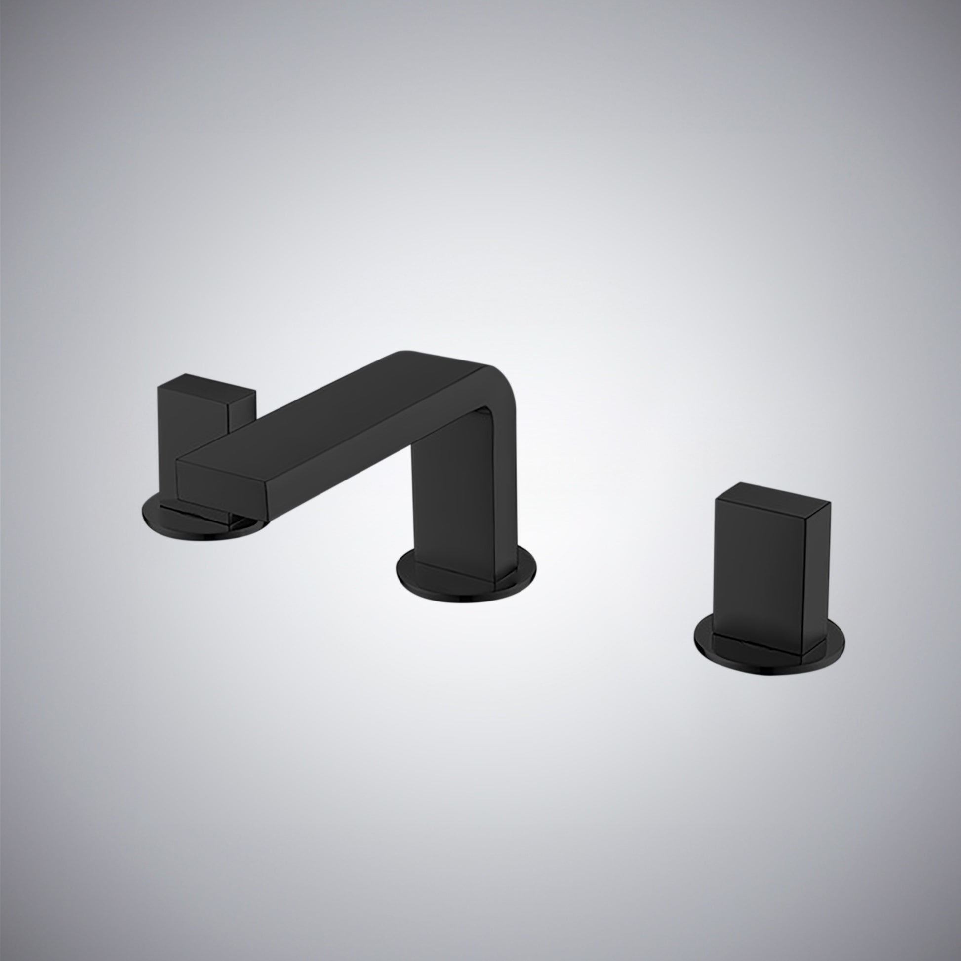 Fontana Luarca 4" Centerset Deck Mounted Dual Handle Thermostatic Matte Black Sink Faucet