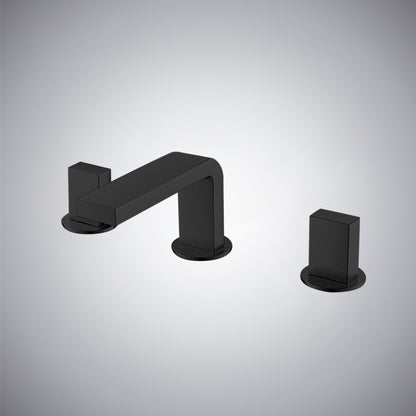 Fontana Luarca 4" Centerset Deck Mounted Dual Handle Thermostatic Matte Black Sink Faucet