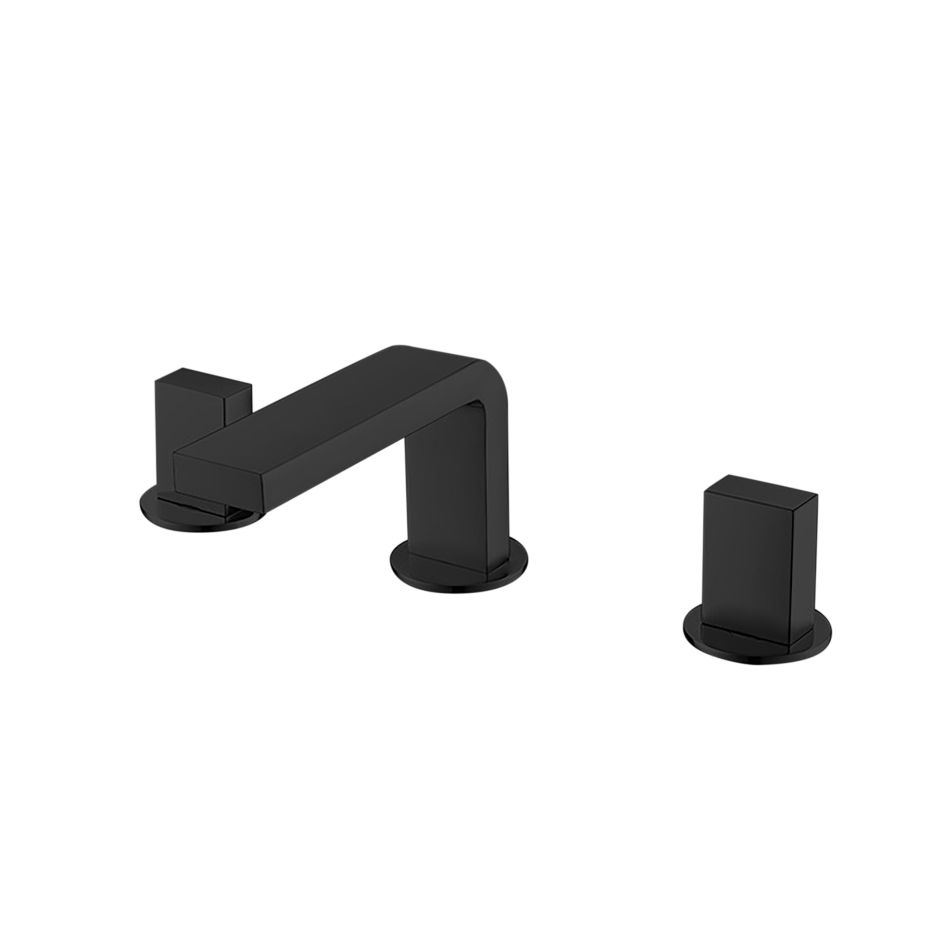 Fontana Luarca 4" Centerset Deck Mounted Dual Handle Thermostatic Matte Black Sink Faucet